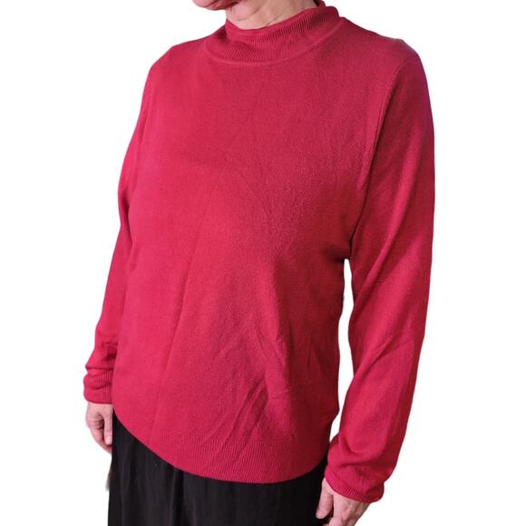 NWT Sag Harbor Fuzzy Knit Sweater XL Hot Pink Magenta Soft Cozy Cottagecore - Picture 9 of 12